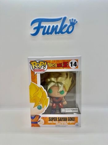 Box Funko Pop Dragon Ball Super Saiyan Goku 14 Metallic Lootcrate Exclusive 🇺🇸