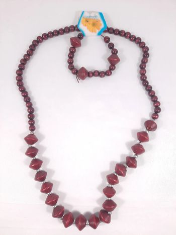 Collier fantaisie et bracelet assorti