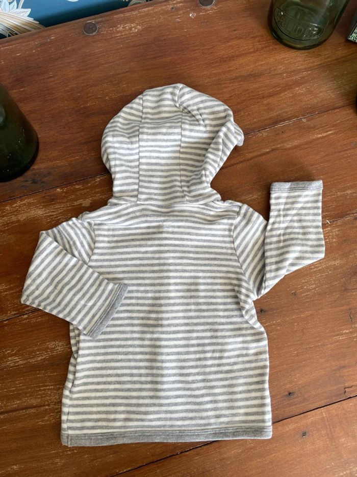 Gilet à pression rayé avec ours blanc Lupilu 2/6 mois - photo numéro 3