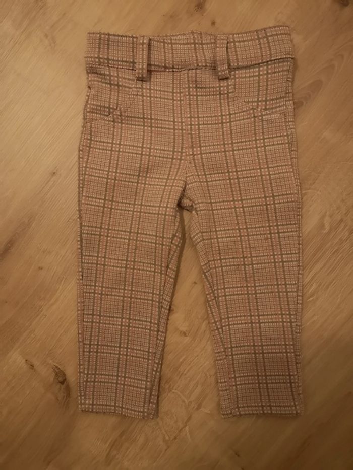 Pantalon carreaux rose