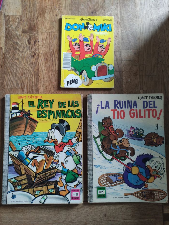 Lot journal de mickey et Picsou en espagnol, vintage, années 70