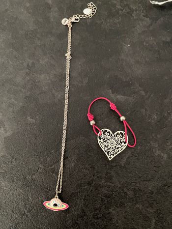 Lot bracelet Bff et collier coeur