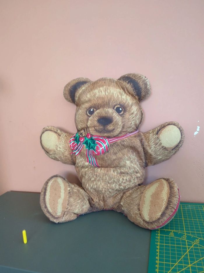 peluche vintage ours noel