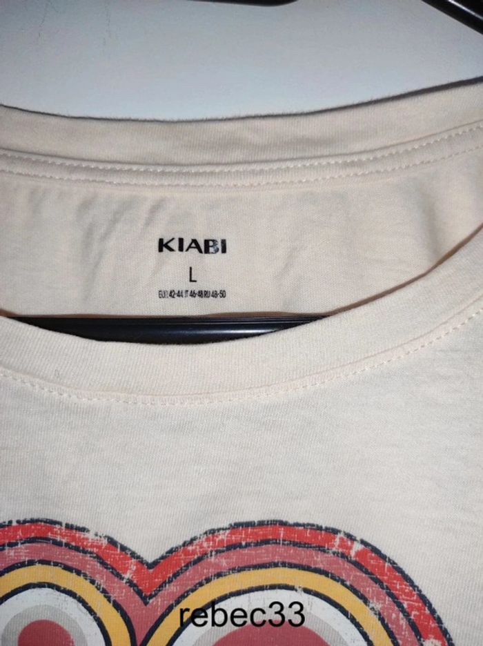T-shirt crème imprimé Love Kiabi - photo numéro 2