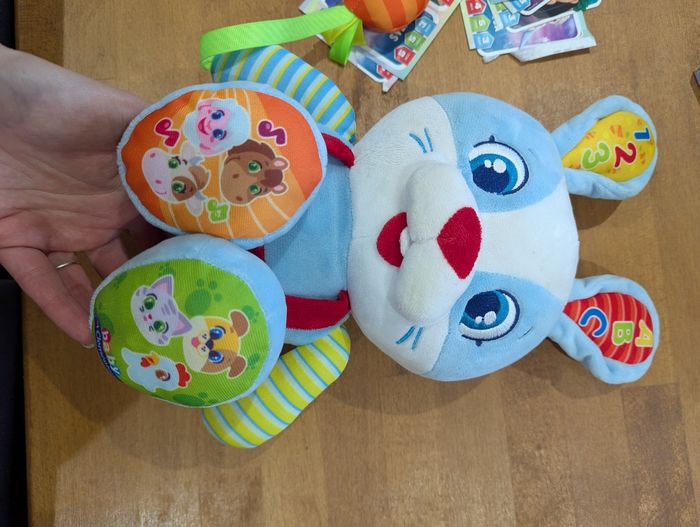 Clémentoni peluche Valentin le petit lapin - photo numéro 5