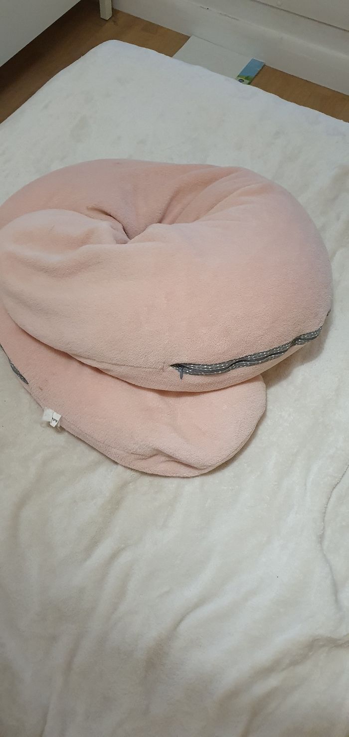 Coussin d'allaitement aubert rose poudré - photo numéro 2