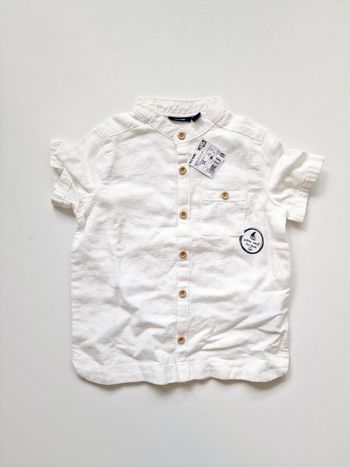 Kiabi - Chemise en lin, manches courtes - Neuve avec étiquette ! (18 mois)