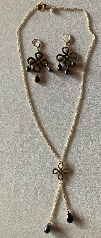 Collier Vénus noir - Les Perles de Philippine