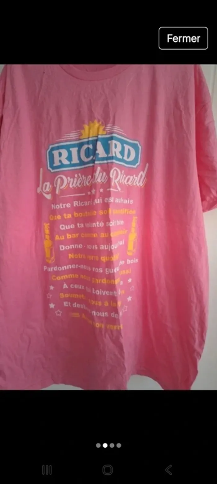 T shirt publicitaire Ricard 2XL - photo numéro 4
