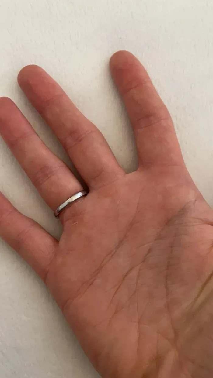 Bague marbrée et strass argent - photo numéro 3
