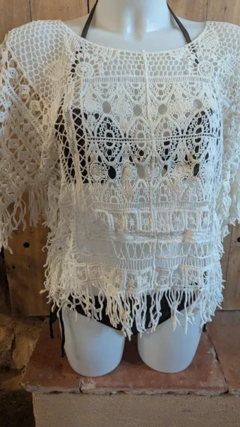 Top crochet à franges