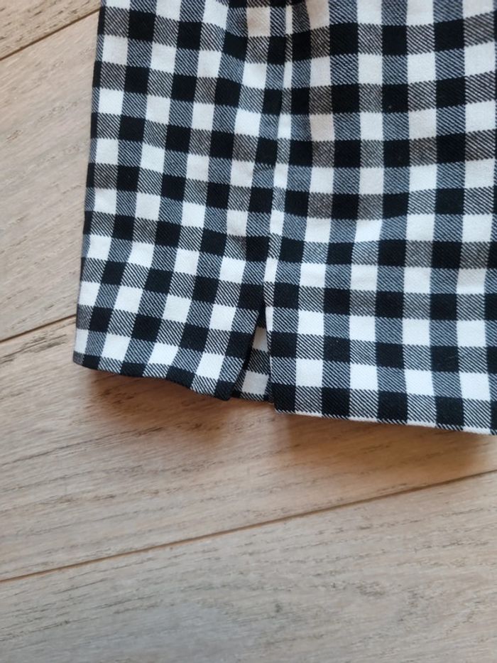 Pantalon vichy 38 stradivarius noir et blanc - photo numéro 3