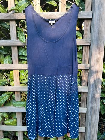 Robe marine pois