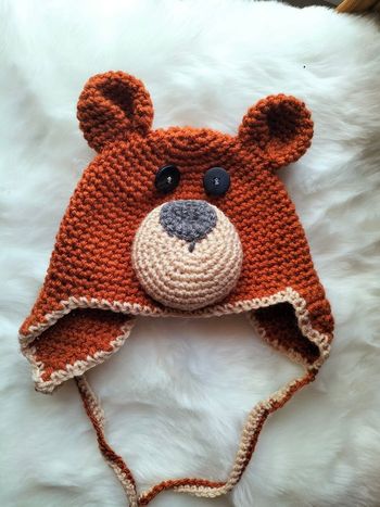 Bonnet bébé ours 🐻 au crochet 🧶