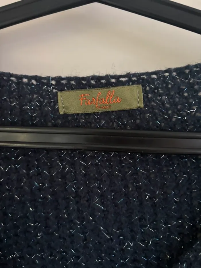 Pull marine pailleté Made in Italy farfalla - photo numéro 2