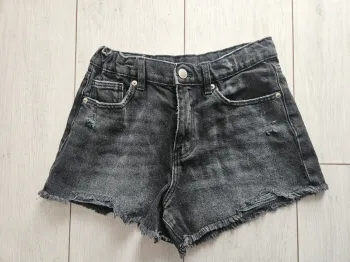 Short en jeans noir fille 13 14 ans