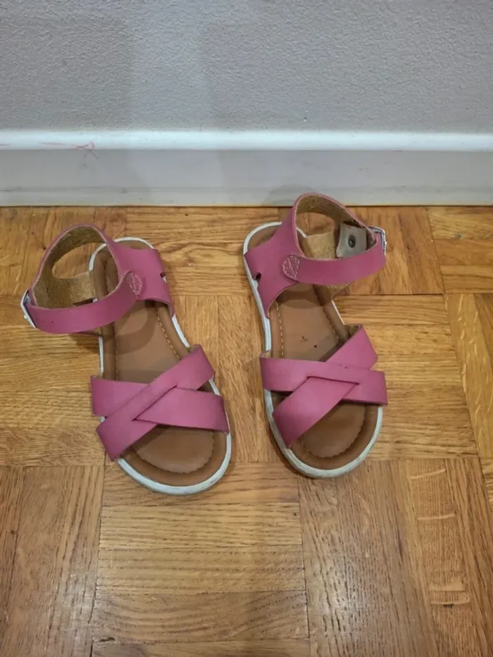 Sandales chaussures rose fille gemo taille 28 - photo numéro 3