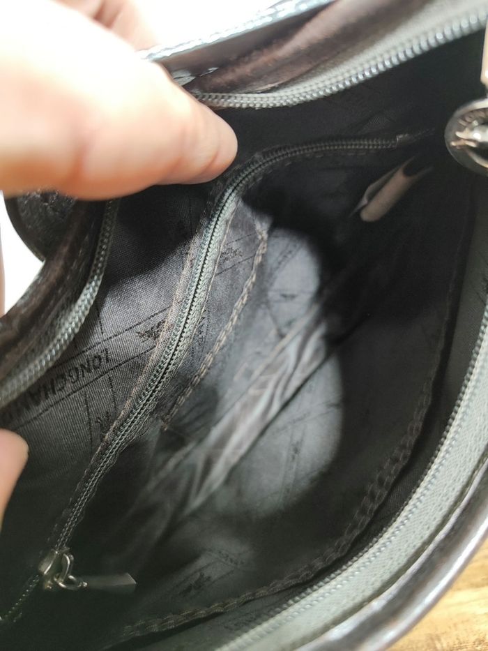 Sac à bandoulière Longchamp en cuir marron - photo numéro 9