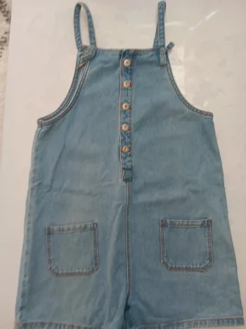 Combinaison courte en jean bleu 12 ans Vertbaudet 12 ans / 152 cm·Très bon état