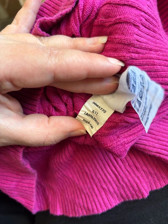 Pull en maille rose / violine Tommy Hilfiger - photo numéro 11