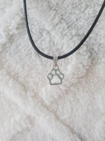 Collier avec un pendentif en forme de patte d'animal