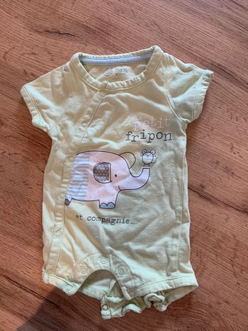 Barboteuse été vert anis bébé 1 mois baby by Gemo