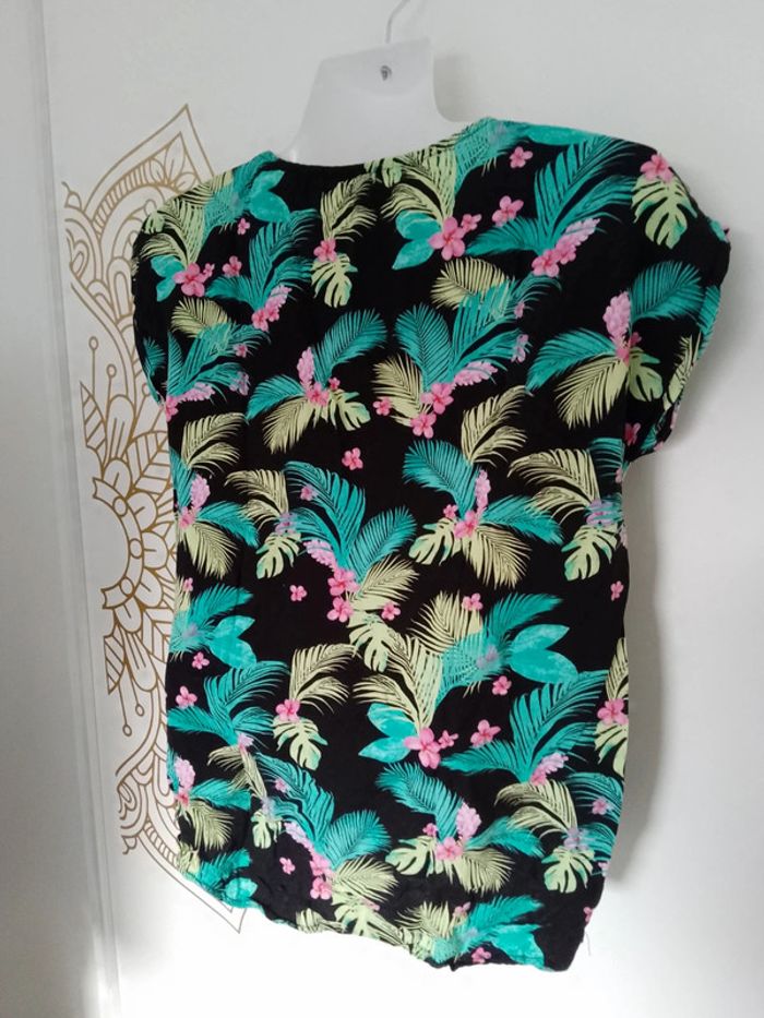 Top bohème fleurs inscription dorée 34 - photo numéro 4