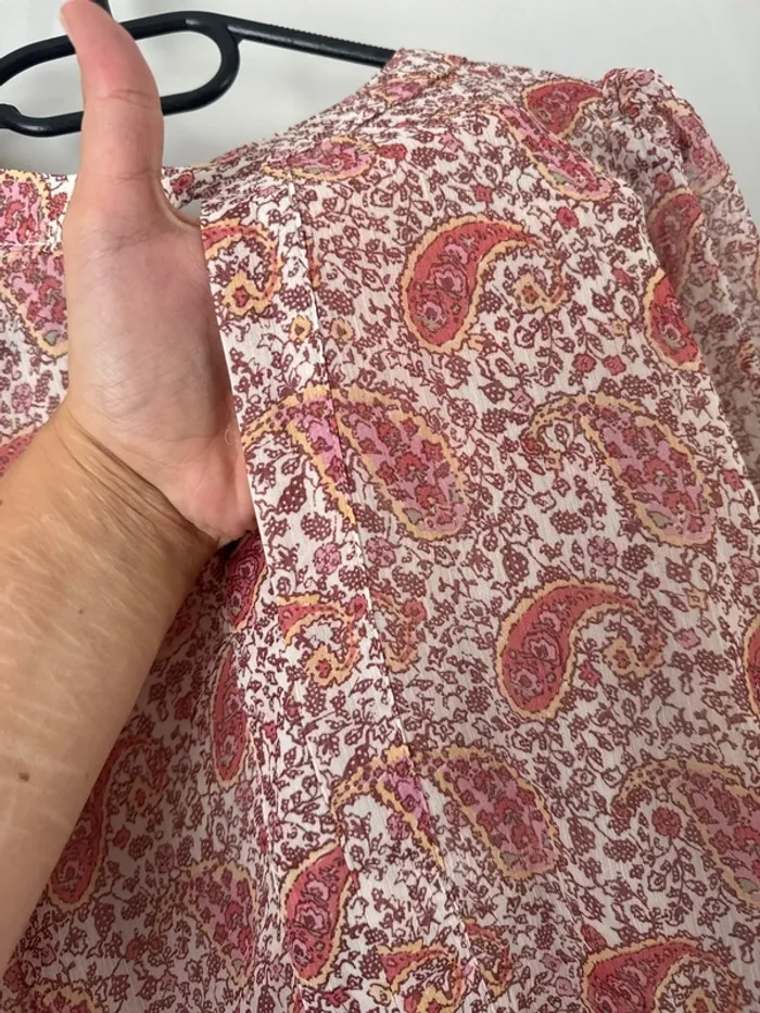 👗🌻 magnifique robe d’été légère à motif- taille L   - neuf sans étiquette -Mango - photo numéro 4