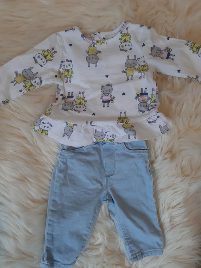 Ensemble jeans et blouse - photo numéro 1