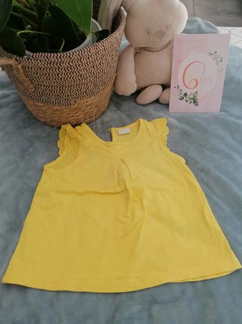 T-shirt h&m 6/9mois jaune