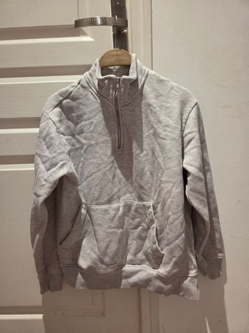 Sweat gris a zip