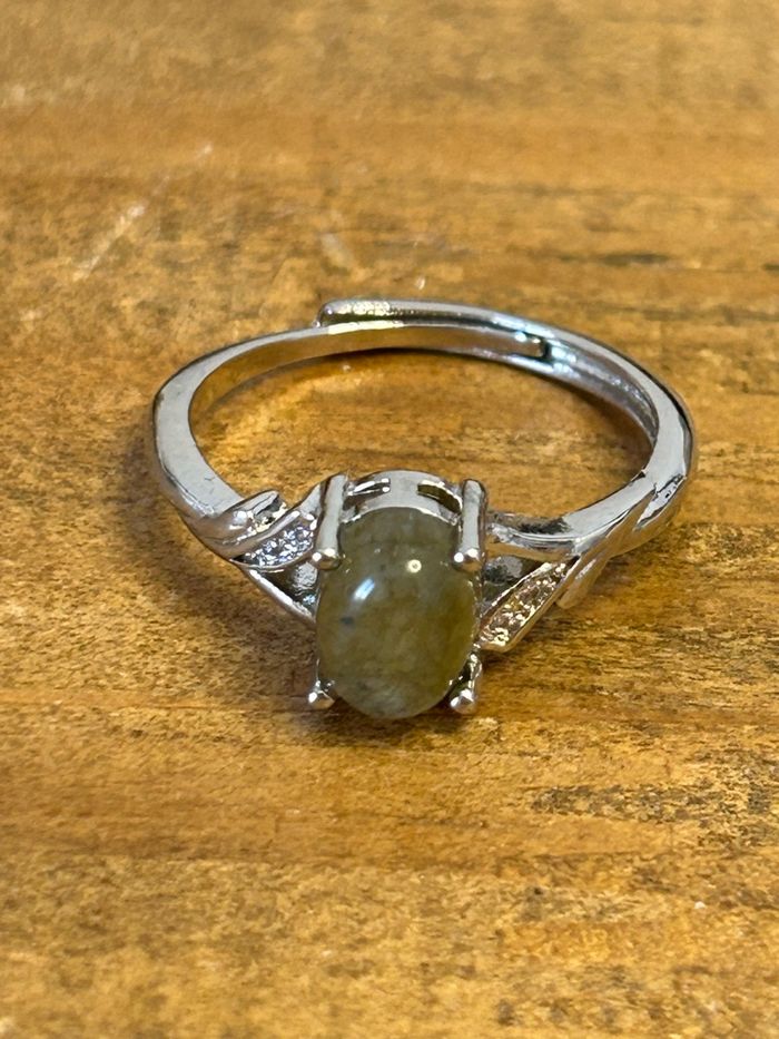 Bague réglable en laiton et labradorite - photo numéro 10