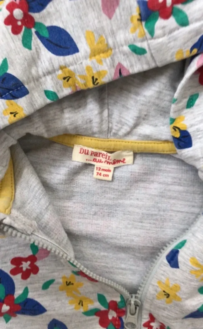 Sweat veste capuche dpam - photo numéro 3