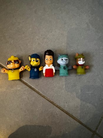 Lot de 5 personnages à doigts - Paw Patrol / Pat patrouille