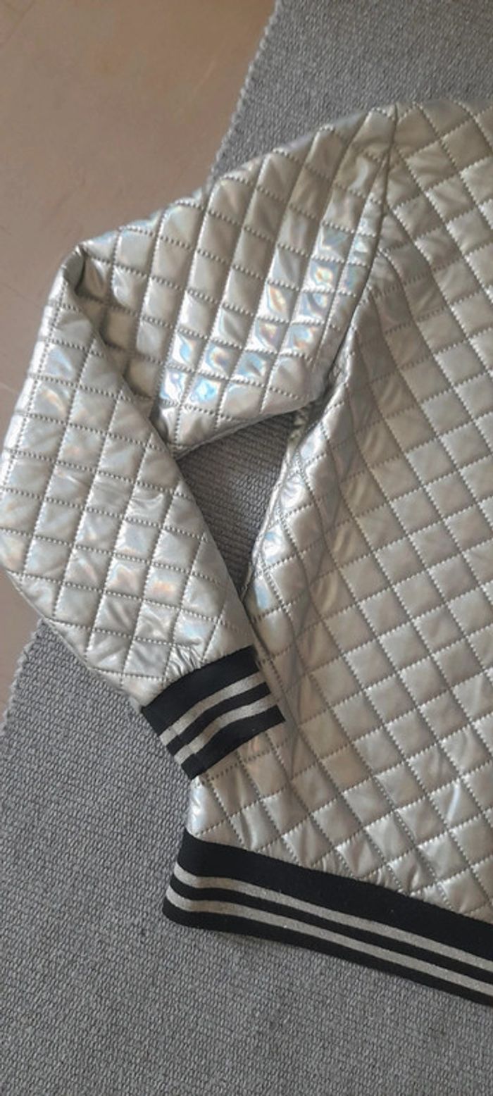 Veste bombers matelassé métallisé - photo numéro 4