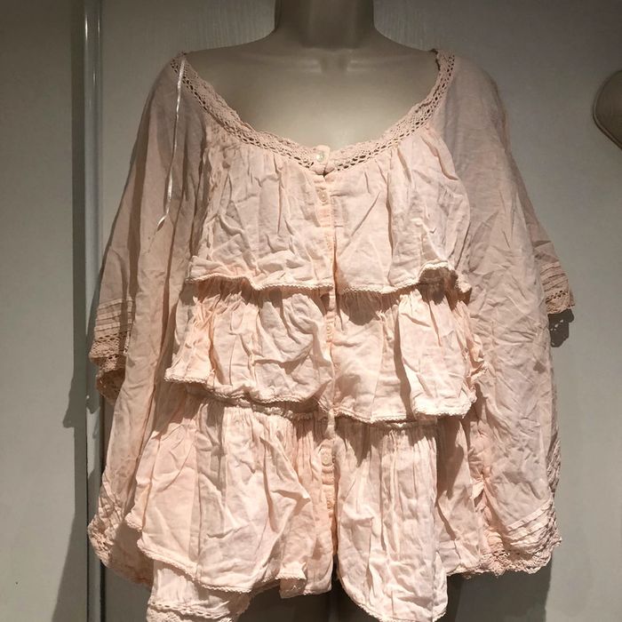 Blouse bohème rose à dentelle Naf-Naf taille  36 - photo numéro 18