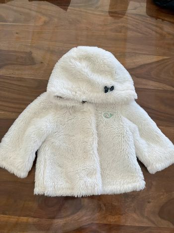 Manteau blanc sergent major bébé fille