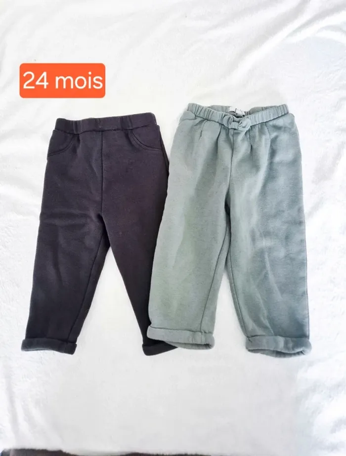 Lot 2 pantalons la halle 24 mois
