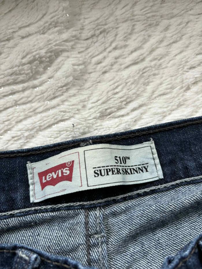 Jean Levi’s homme 510 Super Skinny W28 L28 M/38 Bleu foncé – Coupe Slim-Skinny - photo numéro 8