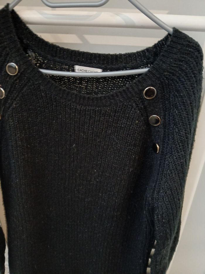 Robe courte noire , mailles anglaises - photo numéro 3