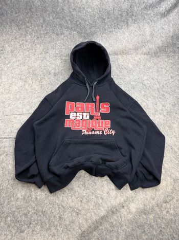 Sweat-Shirt Hoodie Noir Paris PSG Vintage Y2K L