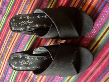Mules velours noires (37)