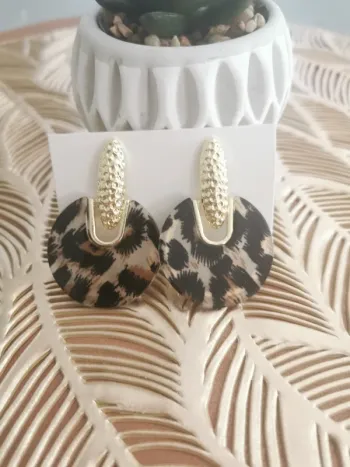 Boucles d'oreilles tendance léopard