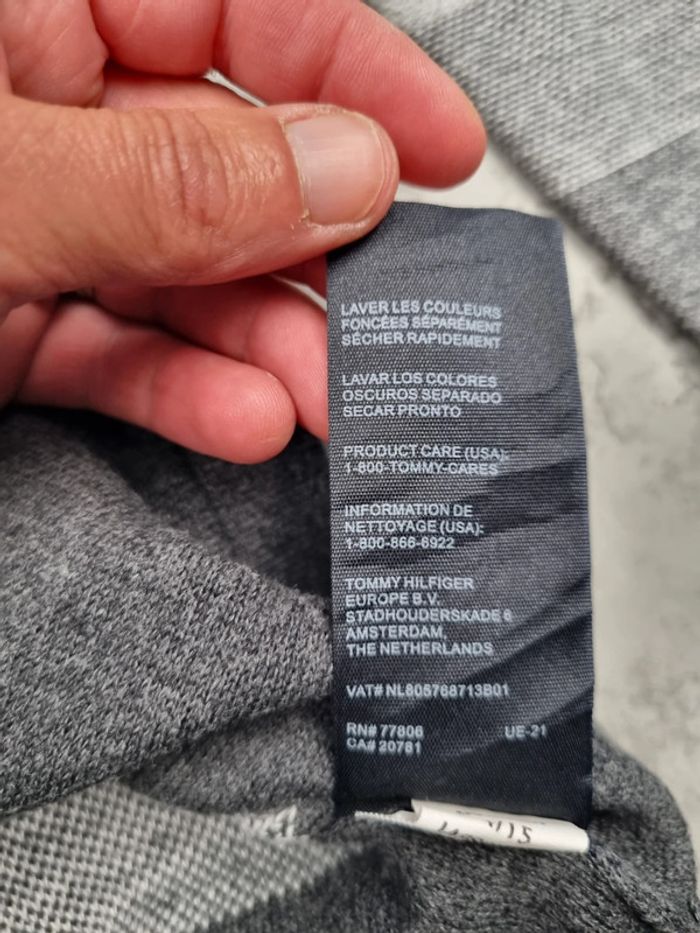 Pull col V Tommy Hilfiger – Dégradé de gris – Taille M/38 Femmes - photo numéro 8