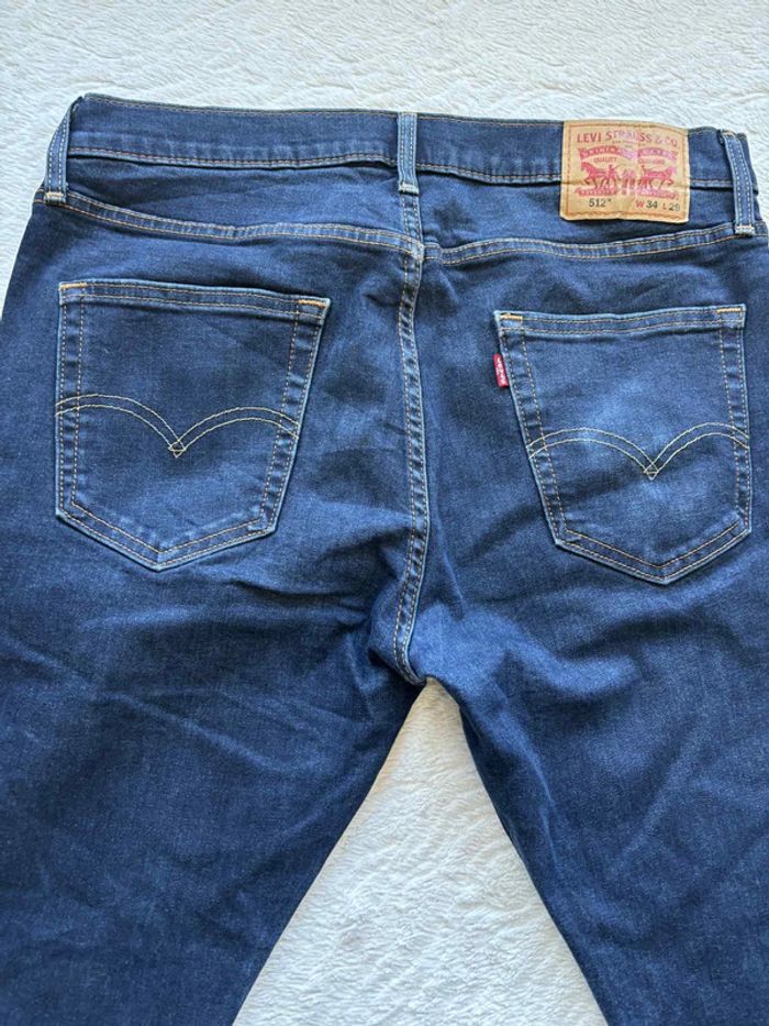 Jean Levi’s homme 512 Slim Taper L/44 W34 L29 – Coupe ajustée droite bleu marine état impeccable - photo numéro 12