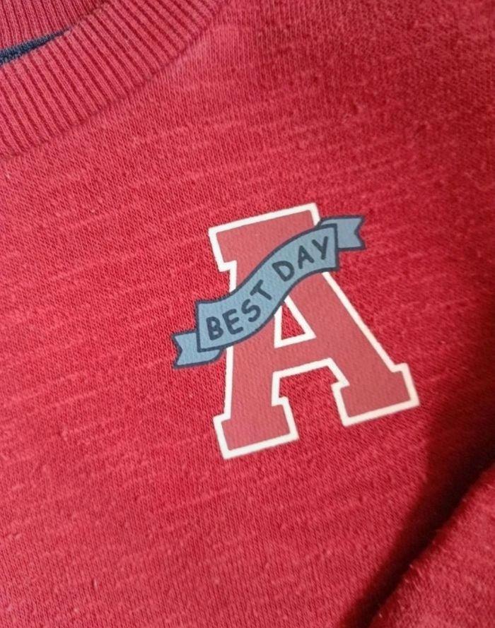 Sweat rouge molletonné - photo numéro 3