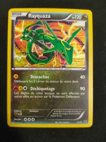 Rayquaza 11/20 Holo Noir et Blanc Coffre Des Dragons