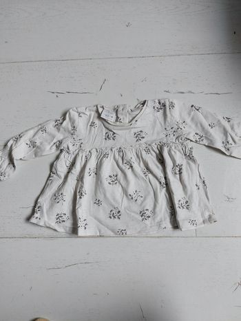 T-shirt manches longues Zara Taille 9-12 mois