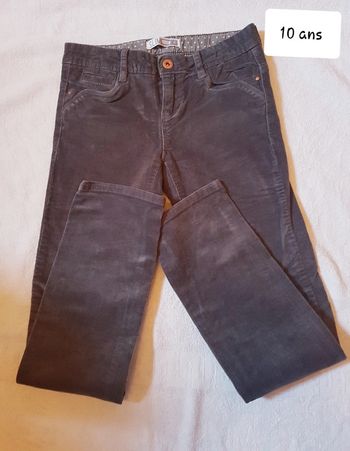Pantalon velour okaïdi 10 ans