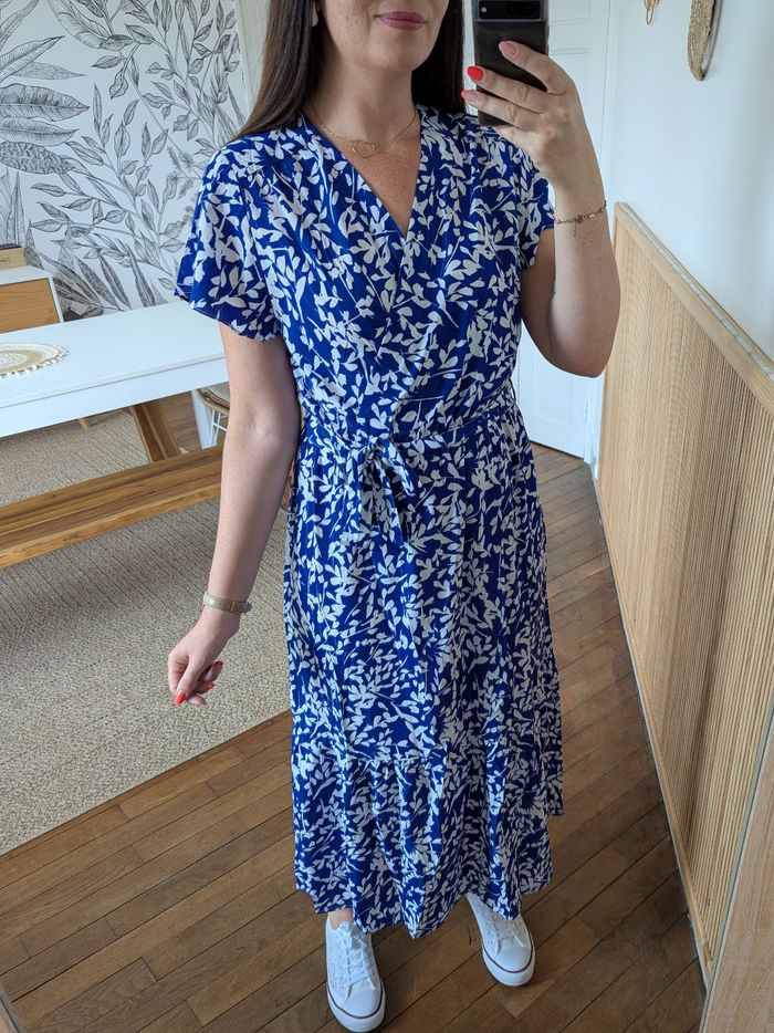 Robe longue Santorin bleu/blanc Taille M/L - photo numéro 2